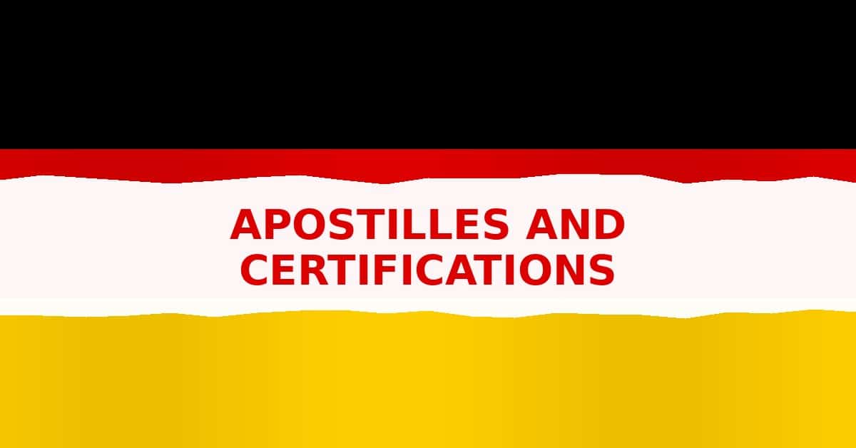 Apostilles and certifications