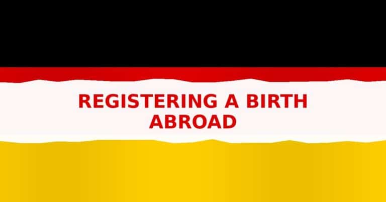 Registering a birth abroad