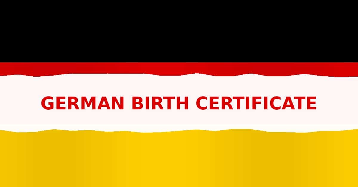 German birth certificate