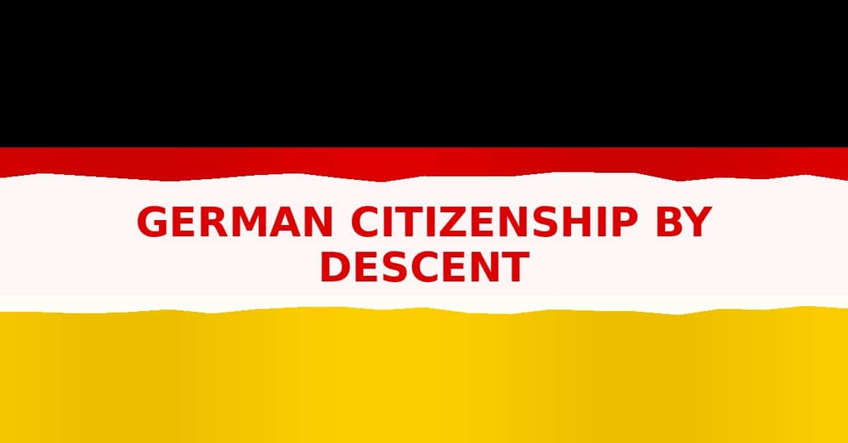 German citizenship by descent