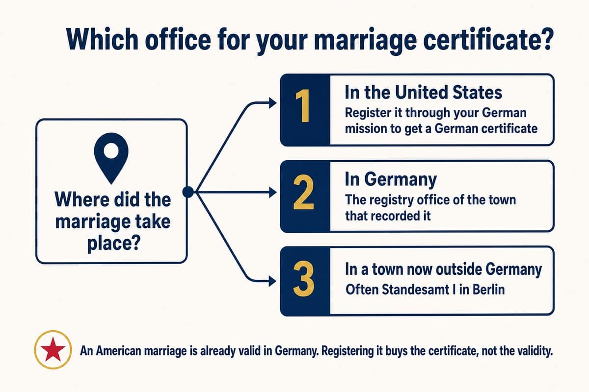 Which office for your marriage certificate?