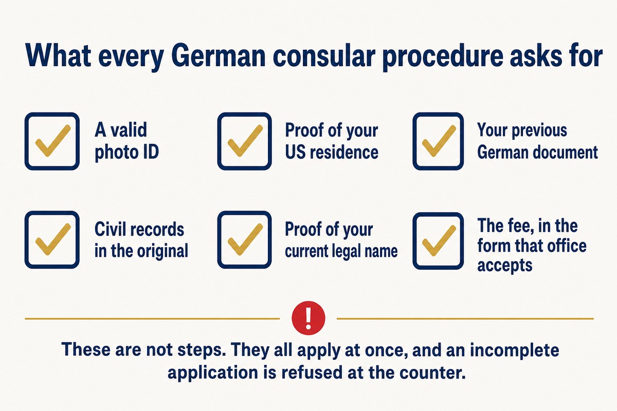 What every German consular procedure asks for