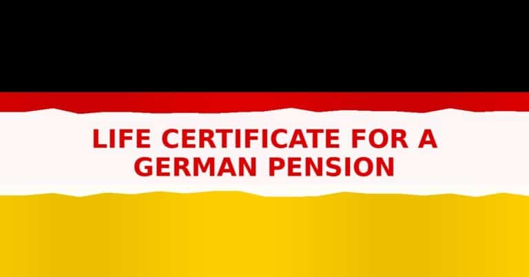 Life certificate for a German pension