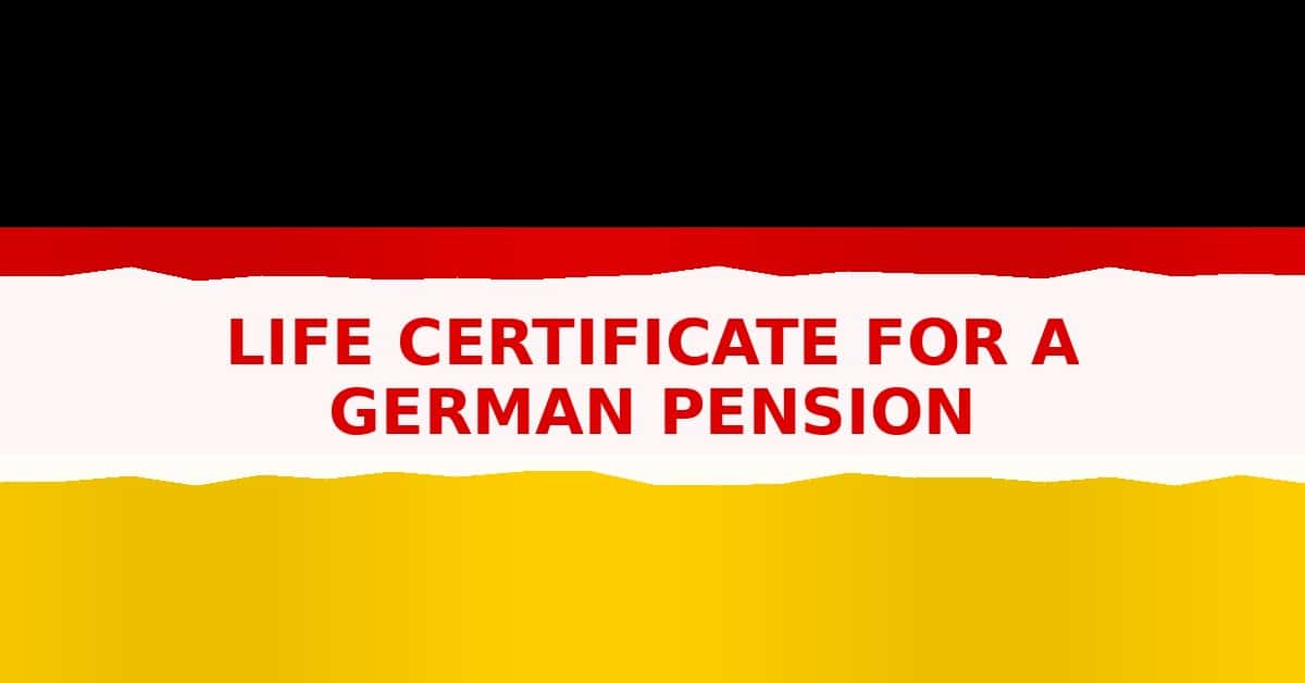 Life certificate for a German pension