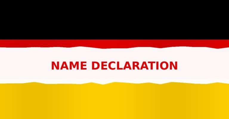 Name declaration