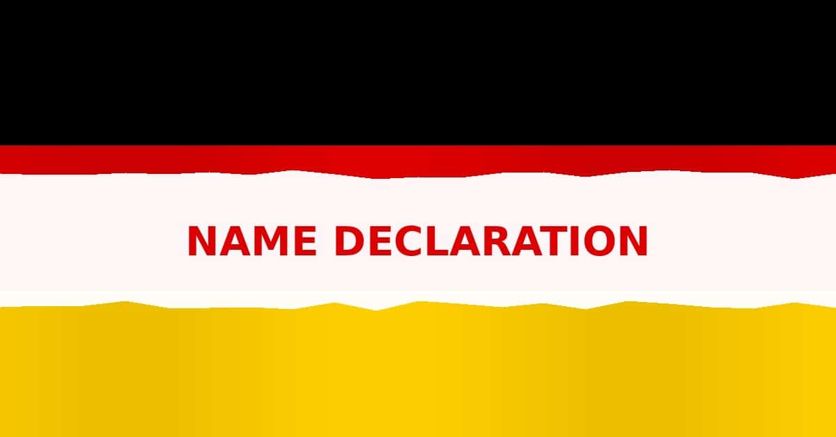 Name declaration